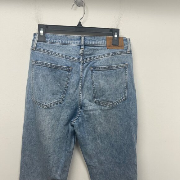 The Arlo High Rise Straight Jeans Denim Forum Size 30 Light Wash Button Fly - Picture 11 of 13